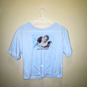 Cropped and comfy blue angel shirt